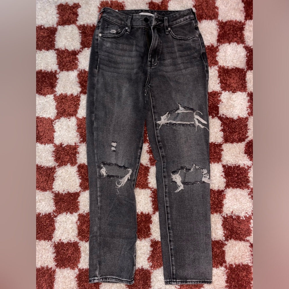 Distressed Gray Pacsun Mom Jean